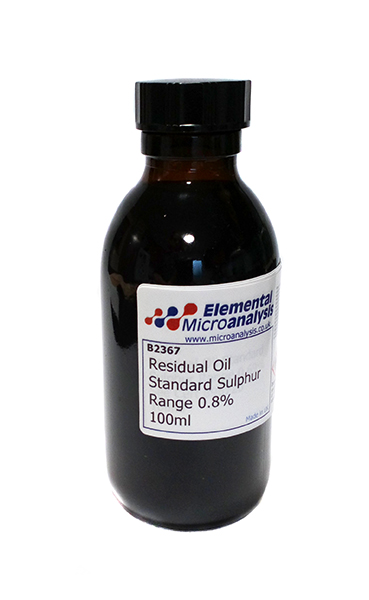 Residual Oil Standard Sulphur Range 0.8%  100ml

Petroleum Distillates N.O.S 3 UN1268